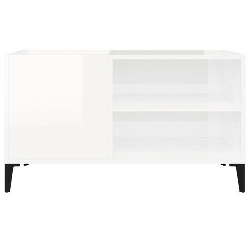 Vinylskab 84,5x38x48 cm konstrueret træ hvid højglans