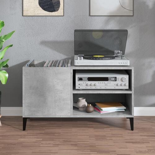 Vinylskab 84,5x38x48 cm konstrueret træ betongrå