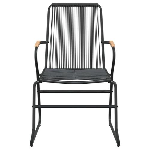 Havestole 2 stk. 58x59x85,5 cm PVC-rattan sort