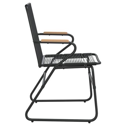 Havestole 4 stk. 58x59x85,5 cm PVC-rattan sort