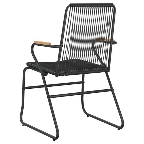 Havestole 4 stk. 58x59x85,5 cm PVC-rattan sort
