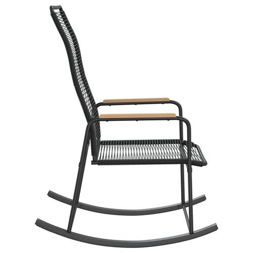 Gyngestol til haven 59x79,5x104 cm PVC-rattan sort