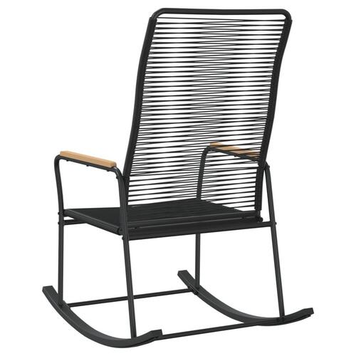 Gyngestol til haven 59x79,5x104 cm PVC-rattan sort