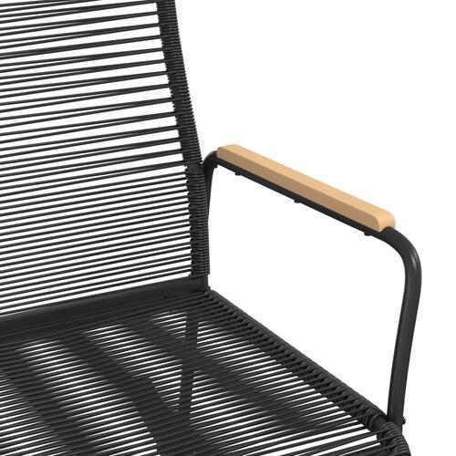 Gyngestol til haven 59x79,5x104 cm PVC-rattan sort
