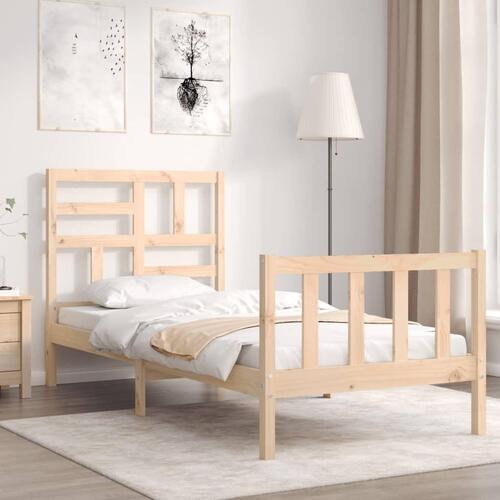 Sengeramme med sengegavl Small Single massivt træ