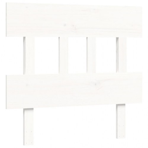 Sengeramme uden madras 100x200 cm massivt fyrretræ hvid