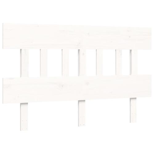 Sengeramme uden madras 120x200 cm massivt fyrretræ hvid