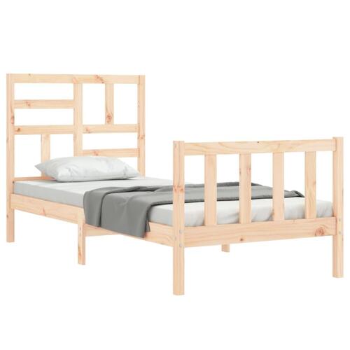 Sengeramme uden madras 90x200 cm massivt fyrretræ