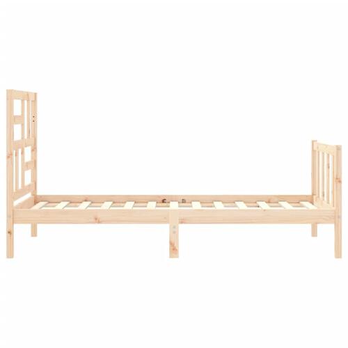 Sengeramme uden madras 90x200 cm massivt fyrretræ