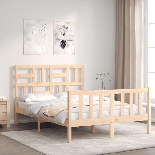 Sengeramme uden madras 140x190 cm massivt fyrretræ