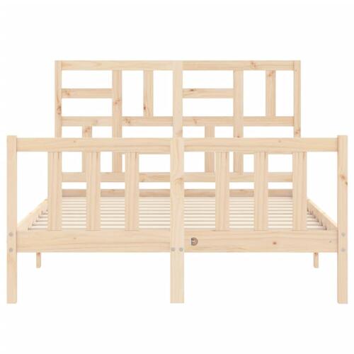 Sengeramme uden madras 140x190 cm massivt fyrretræ