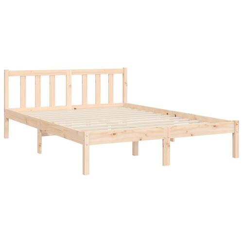 Sengeramme uden madras 140x190 cm massivt fyrretræ