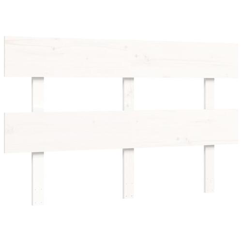 Sengeramme uden madras 120x200 cm massivt fyrretræ hvid
