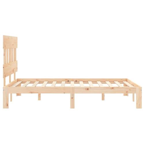 Sengeramme uden madras 140x200 cm massivt fyrretræ