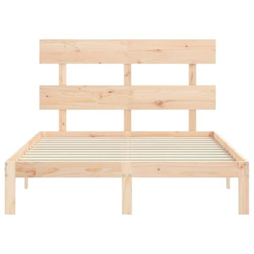 Sengeramme uden madras 140x200 cm massivt fyrretræ