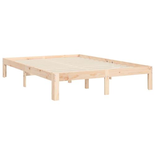 Sengeramme uden madras 140x200 cm massivt fyrretræ