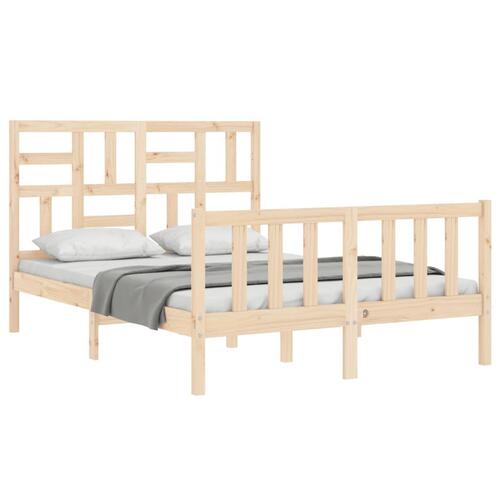 Sengeramme med sengegavl Small Double massivt træ