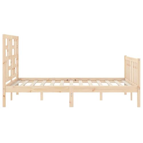 Sengeramme med sengegavl Small Double massivt træ