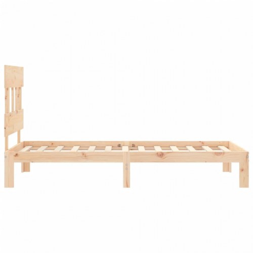 Sengeramme i massivt fyrretræ 90x200 cm - med sengegavl