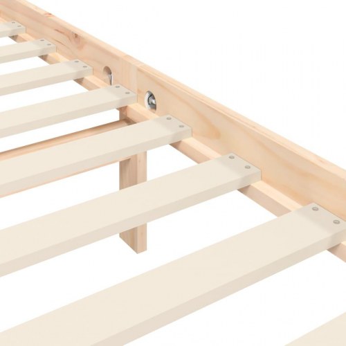 Sengeramme i massivt fyrretræ 90x200 cm - med gavl