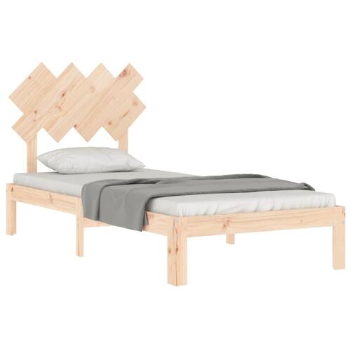 Sengeramme uden madras 90x200 cm massivt fyrretræ