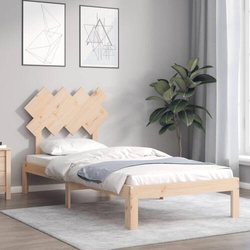 Sengeramme uden madras 90x200 cm massivt fyrretræ