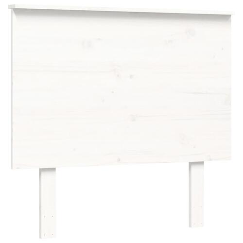 Seniorseng med sengegavl 100x200 cm massivt træ hvid
