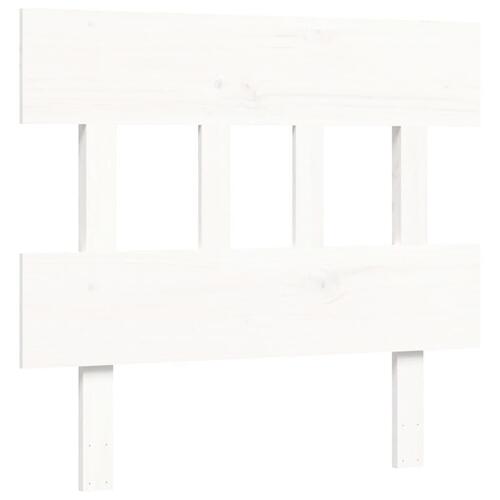 Sengeramme uden madras 90x200 cm massivt fyrretræ hvid