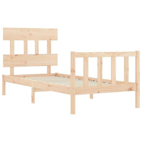Sengeramme uden madras 90x200 cm massivt fyrretræ