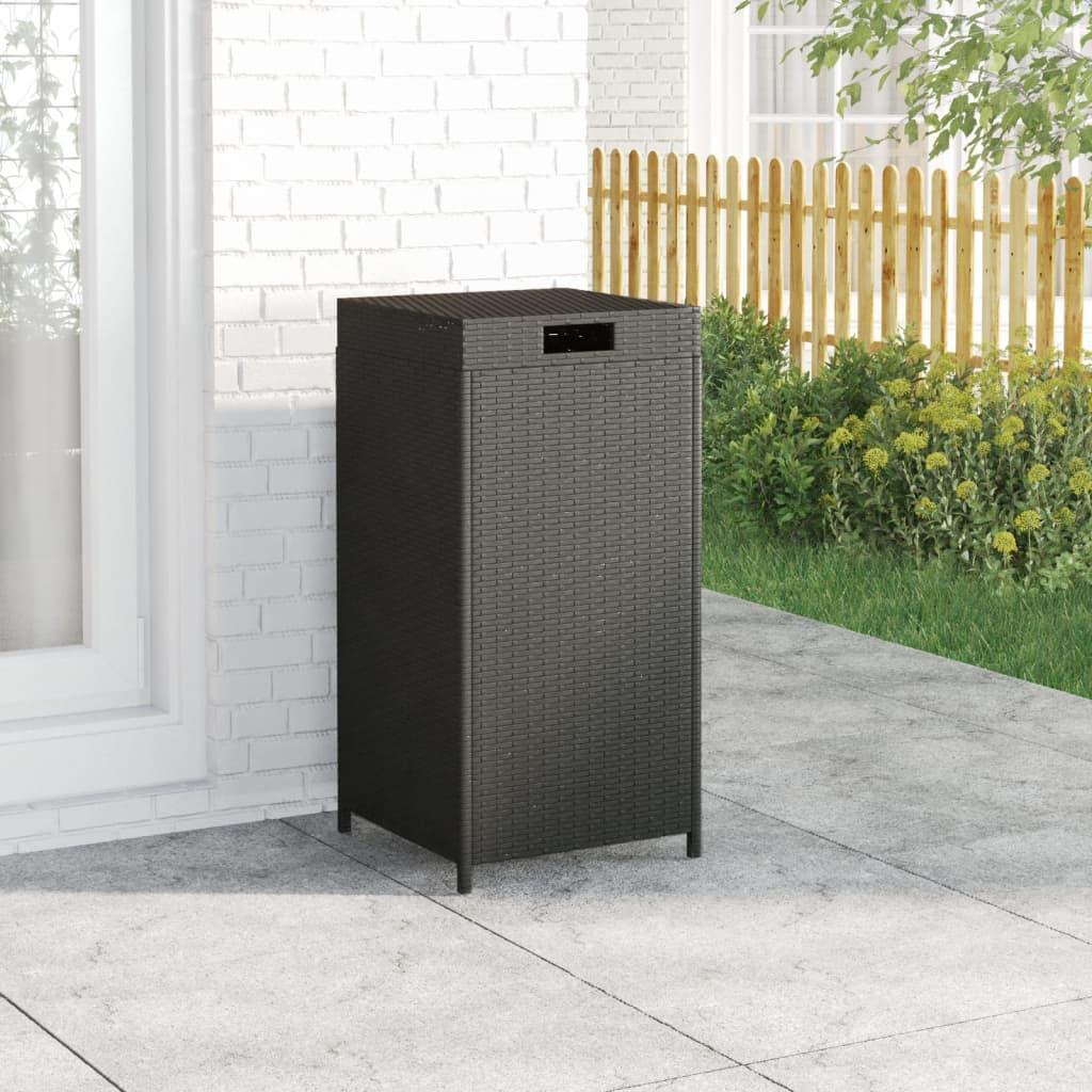 Skraldespand 40x40x80 cm polyrattan sort