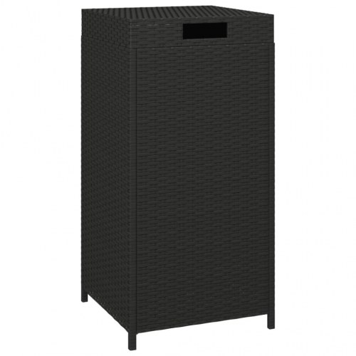 Skraldespand 40x40x80 cm polyrattan sort