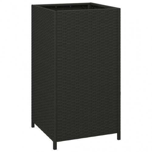 Skraldespand 40x40x80 cm polyrattan sort