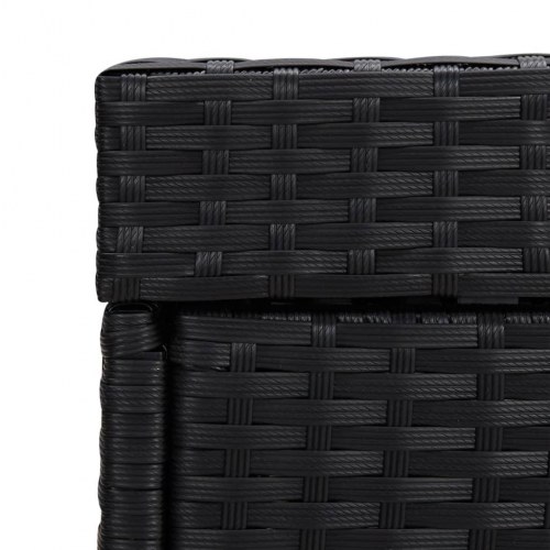 Skraldespand 40x40x80 cm polyrattan sort