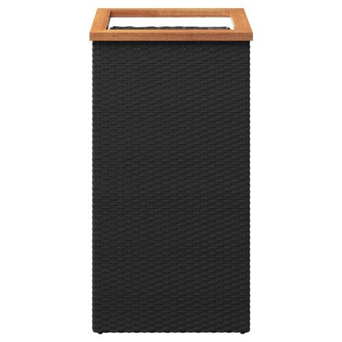Plantekasse 40x40x80 cm polyrattan sort