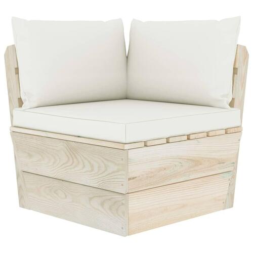 Hynder til pallesofa 3 stk. stof cremefarvet (OUTLET A+)