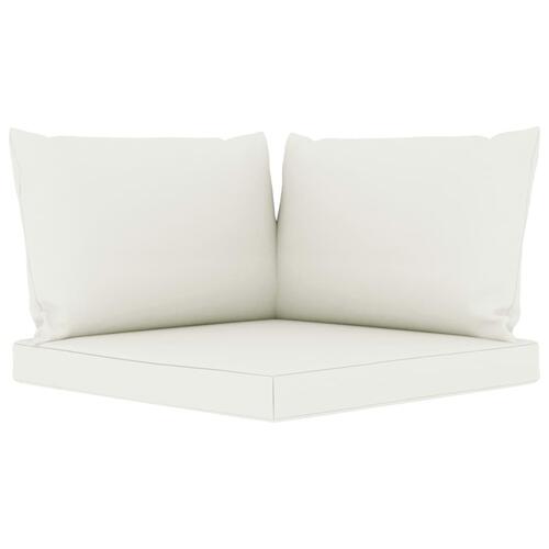 Hynder til pallesofa 3 stk. stof cremefarvet (OUTLET A+)