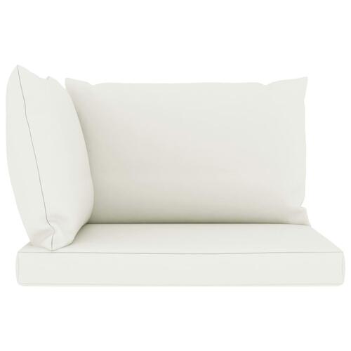 Hynder til pallesofa 3 stk. stof cremefarvet (OUTLET A+)