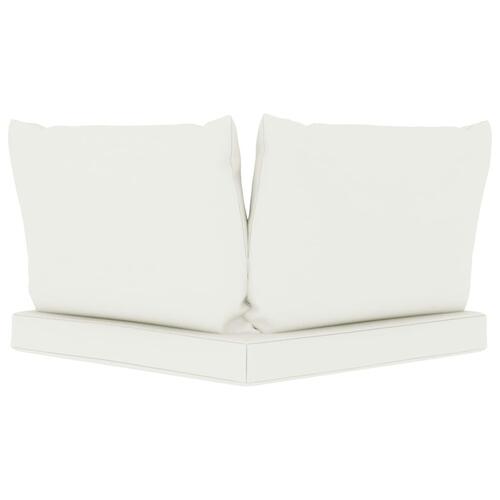 Hynder til pallesofa 3 stk. stof cremefarvet (OUTLET A+)