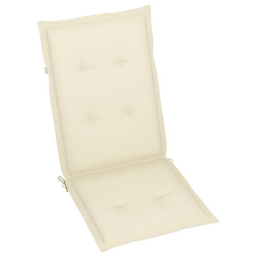 Hynder til havestole 6 stk. 120x50x3 cm cremefarvet (OUTLET A)