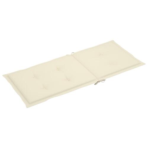 Hynder til havestole 6 stk. 120x50x3 cm cremefarvet (OUTLET A)
