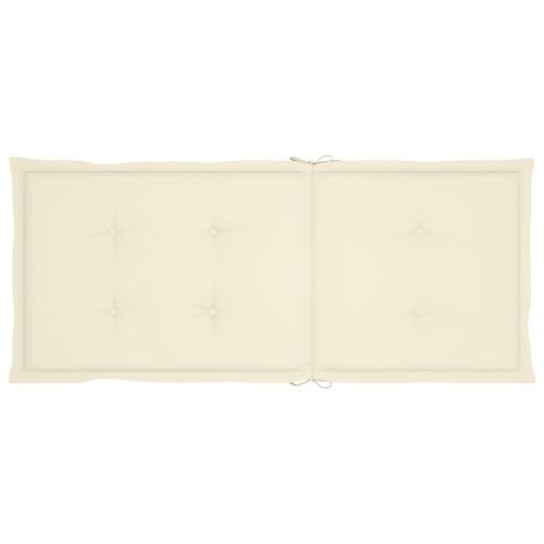 Hynder til havestole 6 stk. 120x50x3 cm cremefarvet (OUTLET A)