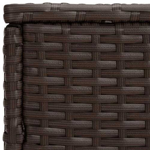 Sideborde 3 stk. polyrattan brun