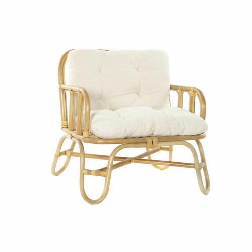 Lænestol Beige Natur Rattan 76 x 72 x 80 cm