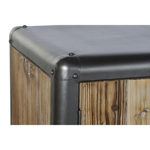 Skænk 144 x 45 x 75 cm Gran Natur Metal Lysegrå