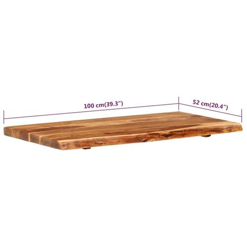 Bordplade til toiletbord 100x55x3,8 cm massivt akacietræ