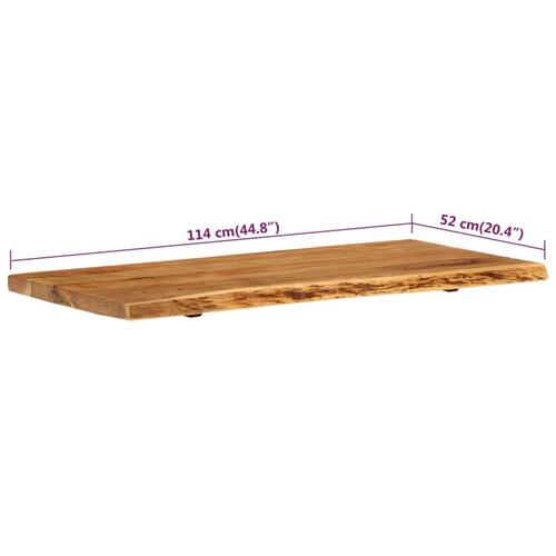 Bordplade til toiletbord 120 x 55 x 3,8 cm massivt akacietræ