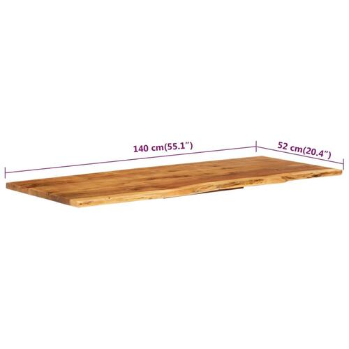 Bordplade til toiletbord 140x55x2,5 cm massivt akacietræ