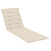 Hynde til liggestol 200x60x3 cm stof cremefarvet