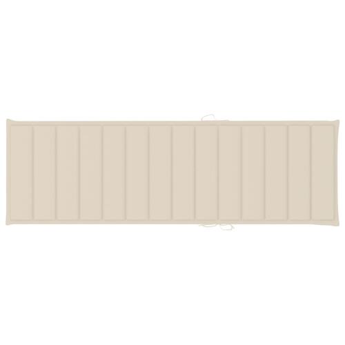 Hynde til liggestol 200x60x3 cm stof cremefarvet (OUTLET A+)