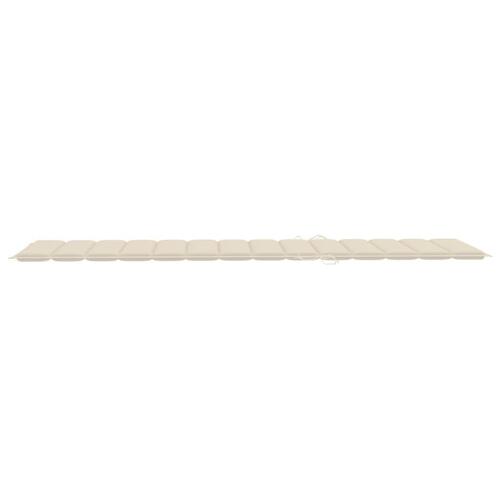 Hynde til liggestol 200x60x3 cm stof cremefarvet (OUTLET A+)